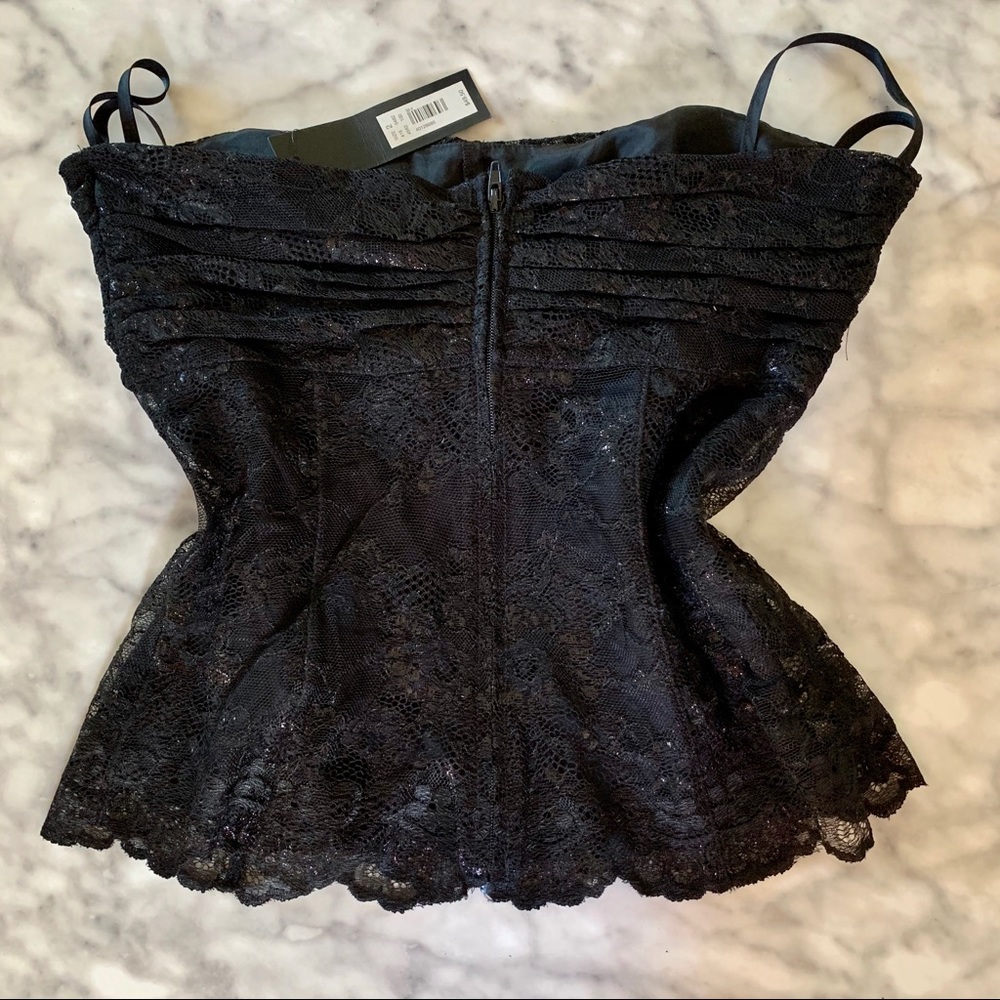 THE LIMITED black lace strapless zip up top NWT - Picture 9 of 16